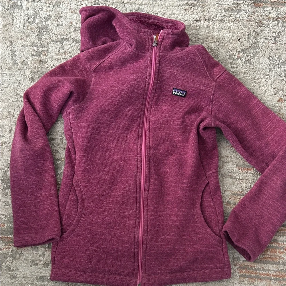 Patagonia Kids' Maroon Zip-Up Hoodie